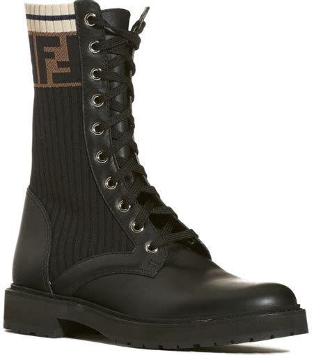 fendi rockoko leather sock booties|fendi rockoko boots sale.